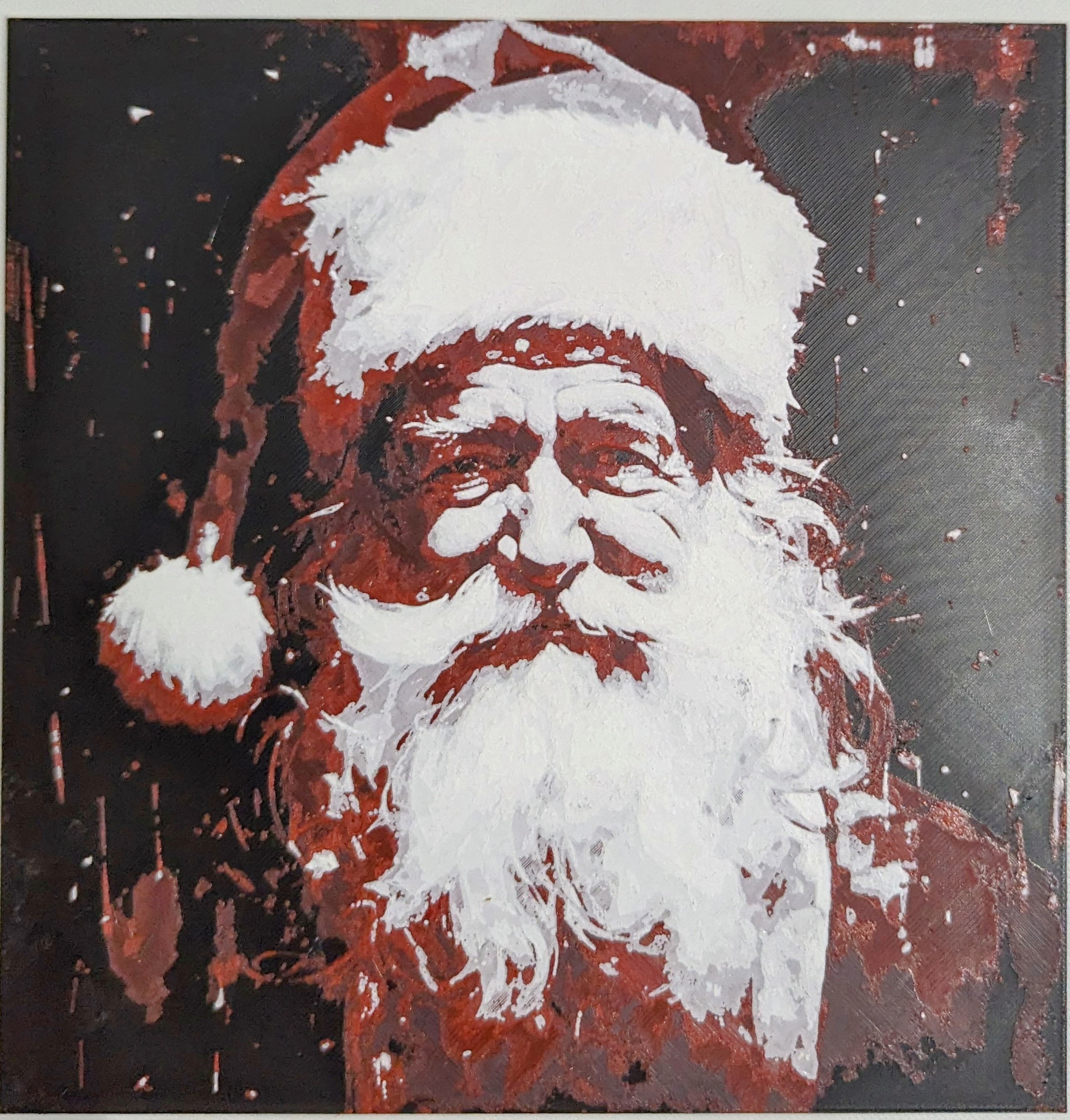 Grafetti Santa (HueForge) 3d model
