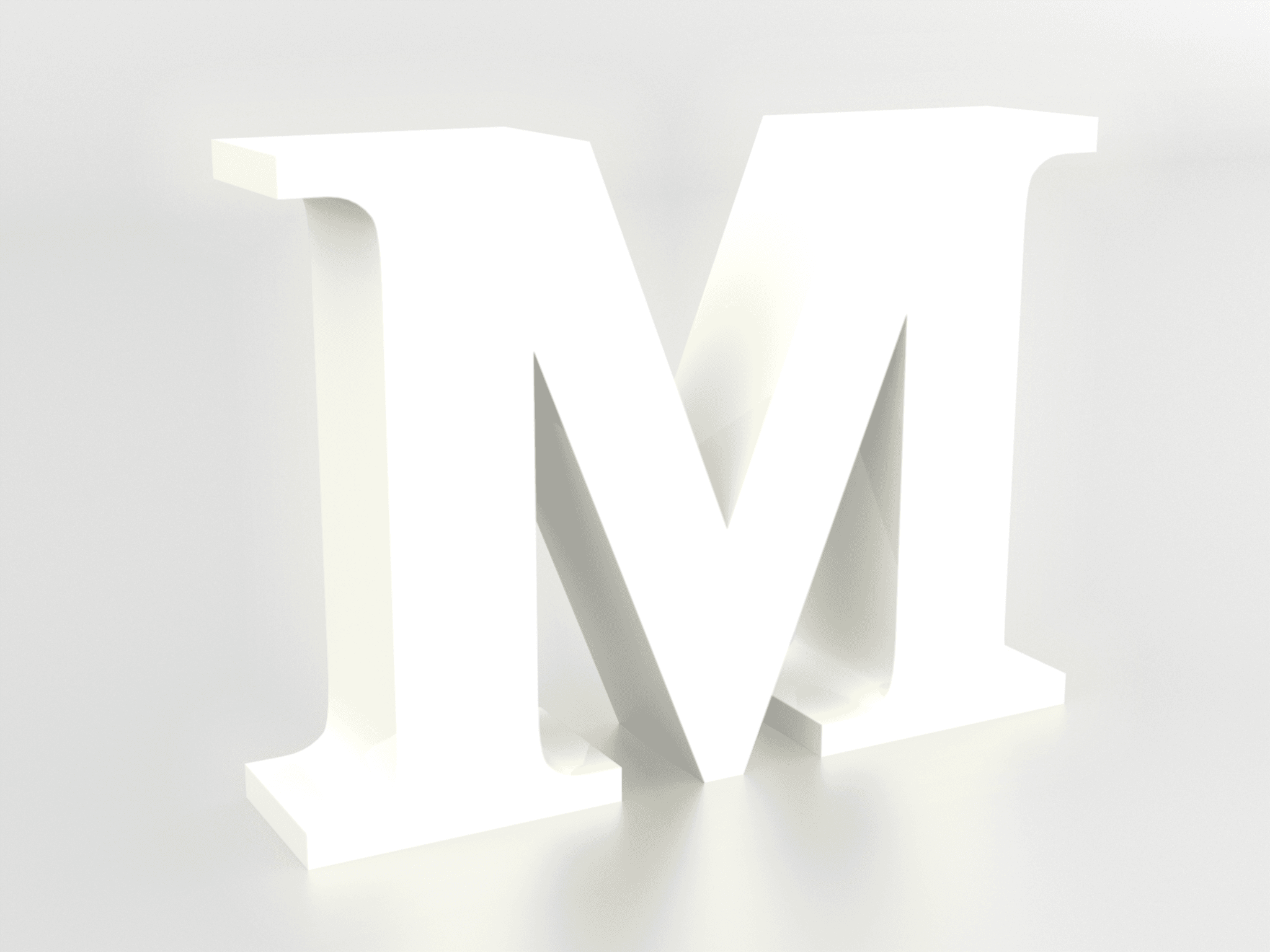 Decorative letters A-Z, LED light 3d model
