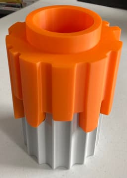 A nice end result although it took a bit of judicious hammering to assemble the 3 pieces. 3d model