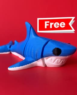 Happy Shark Articulated Flexi Print In Place 3d model