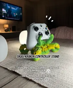 Kraken Universal Controller Stand - Print in Place 3d model