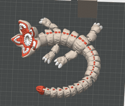 Long Demogorgon Flexi Creature - Articulated Horror Toy Keychain and Fidget - No Supports 3D STL/3МF 3d model
