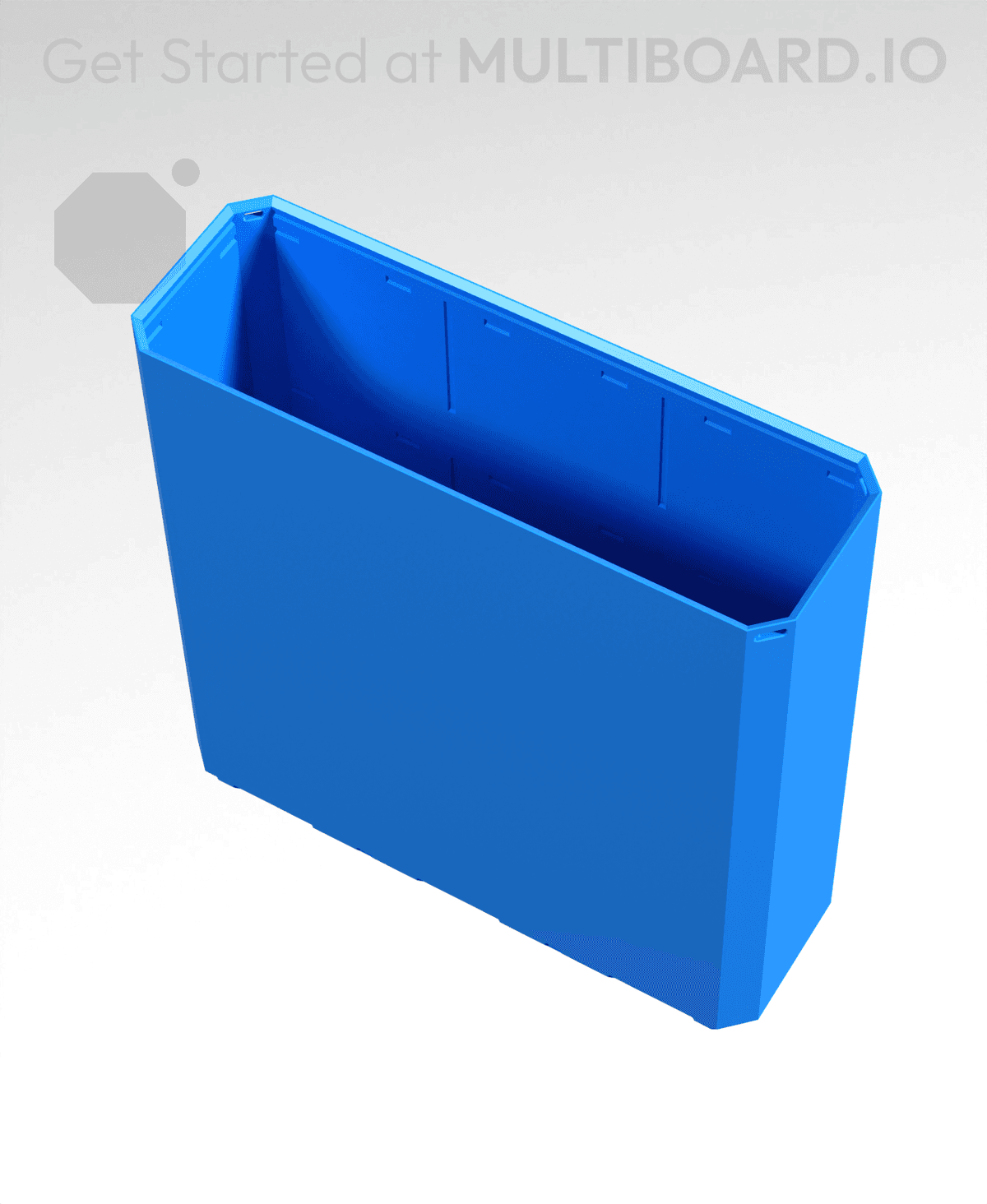 Shell Extension Drawing 3x1x3 - Simple Walls - Standard Click-In Multibin Shell Extension - 3D ...