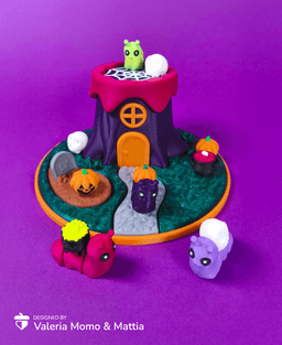 Spooky & Halloween - Diorama for Cute Flexi Animals, Snail 3d model