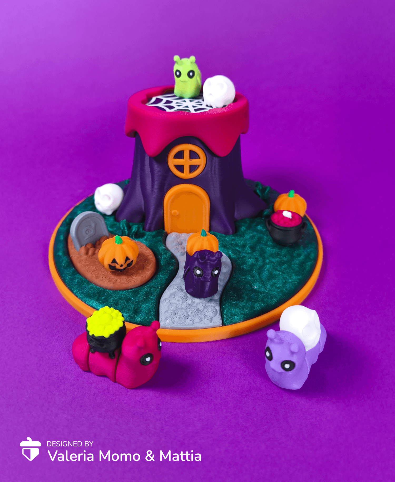 Spooky & Halloween - Diorama for Cute Flexi Animals, Snail 3d model