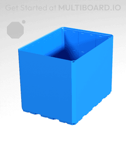 3x4x3 CU - Simple Walls - Multibin Shell 3d model