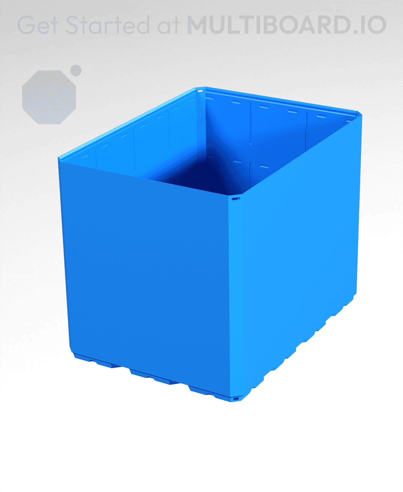 3x4x3 CU - Simple Walls - Multibin Shell 3d model