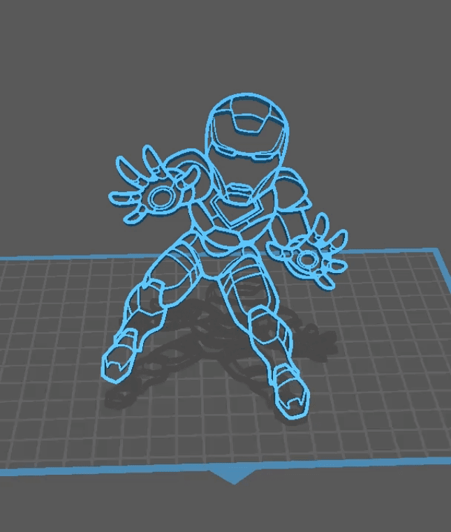 Silhouette Iron Man - Marvel 3d model