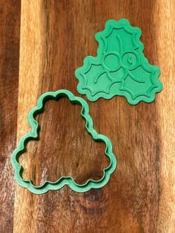 Mistletoe Cookie Cutters and Stamps 3d model