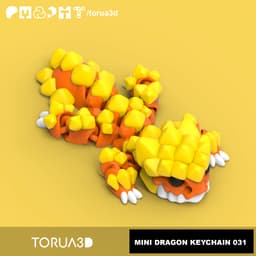 Mini dragon Keychain 031 3d model