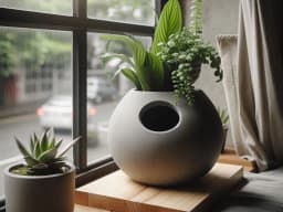 Stylish Self Watering Plant Pot 3d model