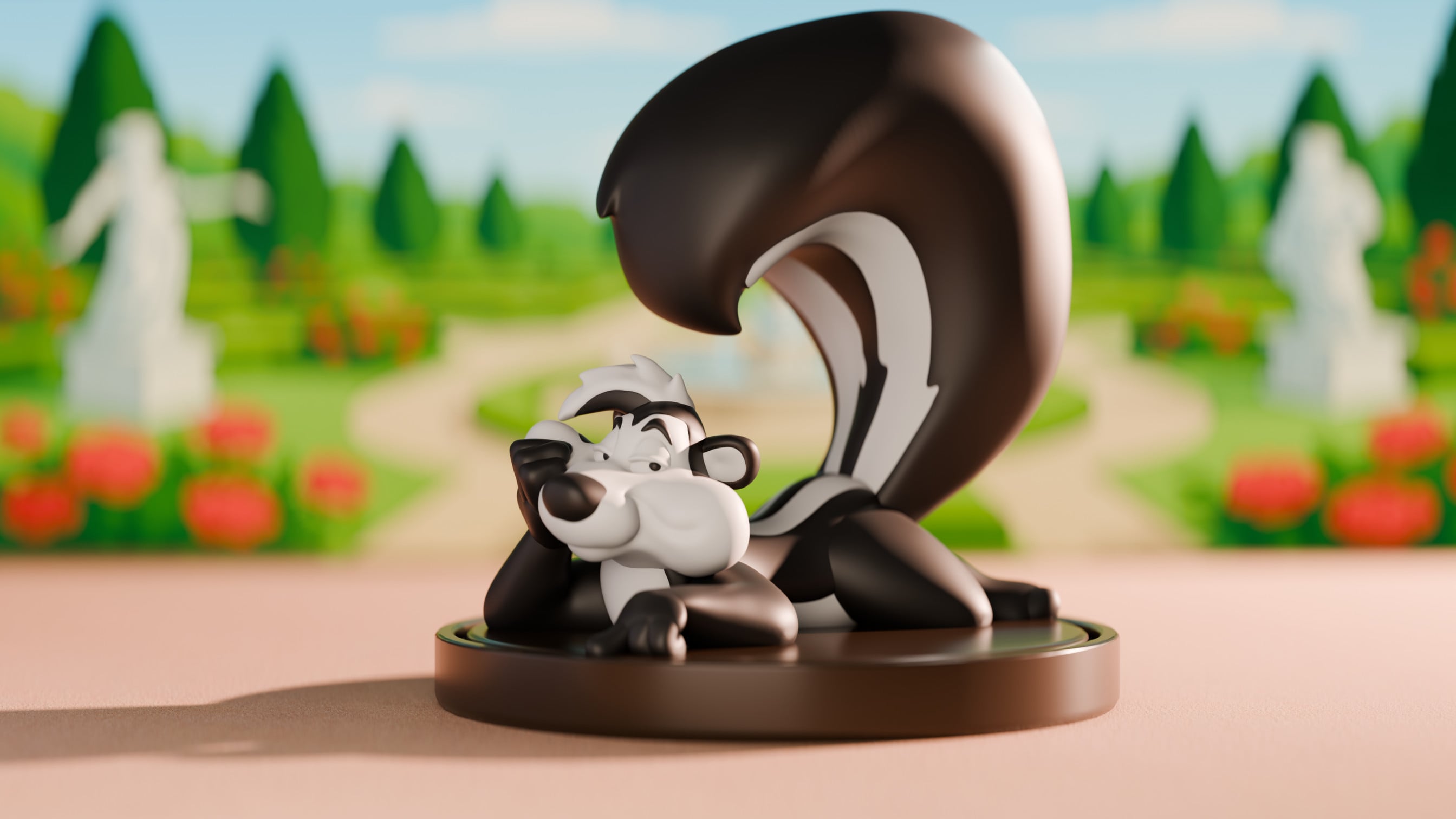 Looney Tunes Pepe Le Pew Figurine – Cartoon Collectible Sculpture 3d model