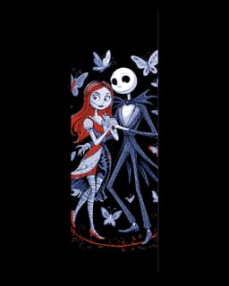 Fanart Depictions of Jack and Sally enjoying a midnight stroll among the Butterflies - Bookmarks 3d model