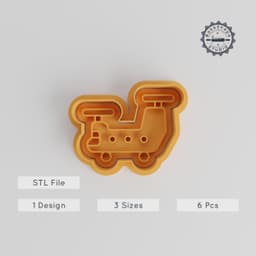 Army Helicopter Shape Cutter & Stamp Set, Perfect for Cookies & Fondant, 6 Piece Bundle, 3 Sizes, Military Chopper Design PRODUCT_3194 3d model