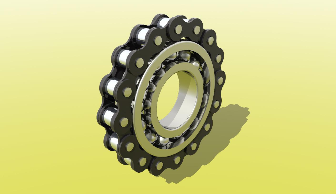ball bearing and chain.stl 3d model