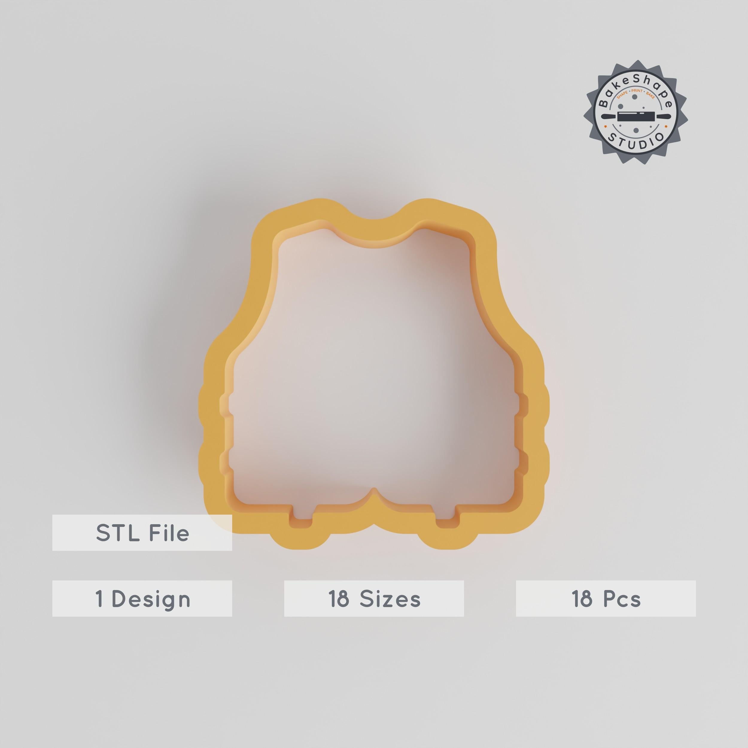 Life Jacket Shape Cutter Set, 18 Sizes, Perfect for Cookie, Fondant & Clay Designs PRODUCT_2722 3d model