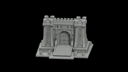 Fortress Drawbridge Gate STL - Printable D&D Tabletop Terrain 3d model