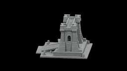 Fortress Drawbridge Gate STL - Printable D&D Tabletop Terrain 3d model