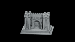 Fortress Drawbridge Gate STL - Printable D&D Tabletop Terrain 3d model