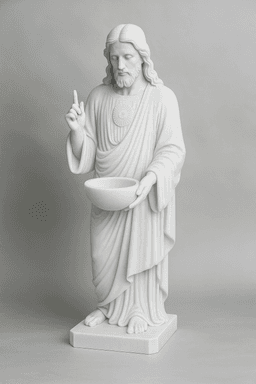 Sacred Heart Jesus Candle Holder STL 3d model