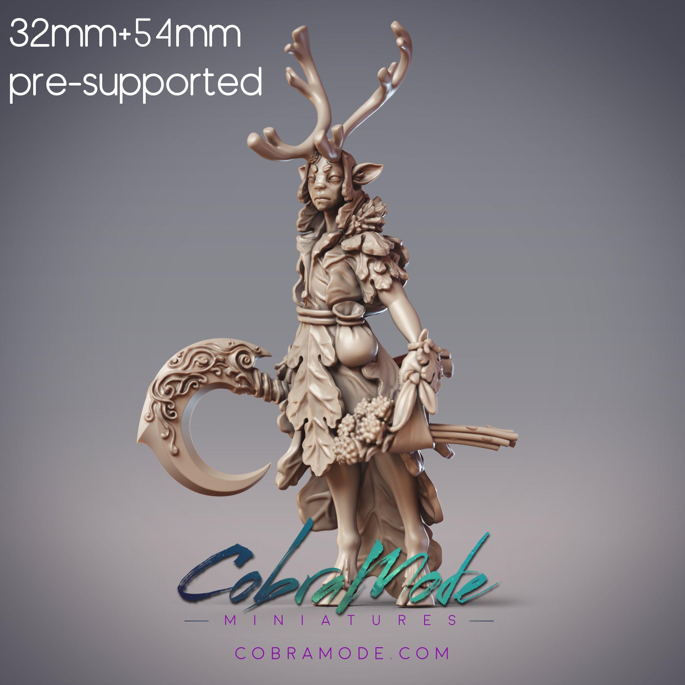 Elven Herb Master - Odhran, Ciorcal Druid (Pre-supported) 3d model