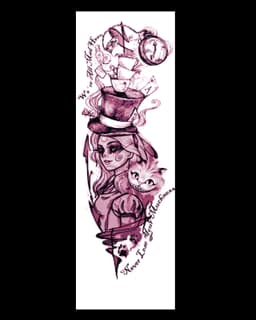 Alice in wonderland - the life of pure craziness - Set of Bookmarks 3d model