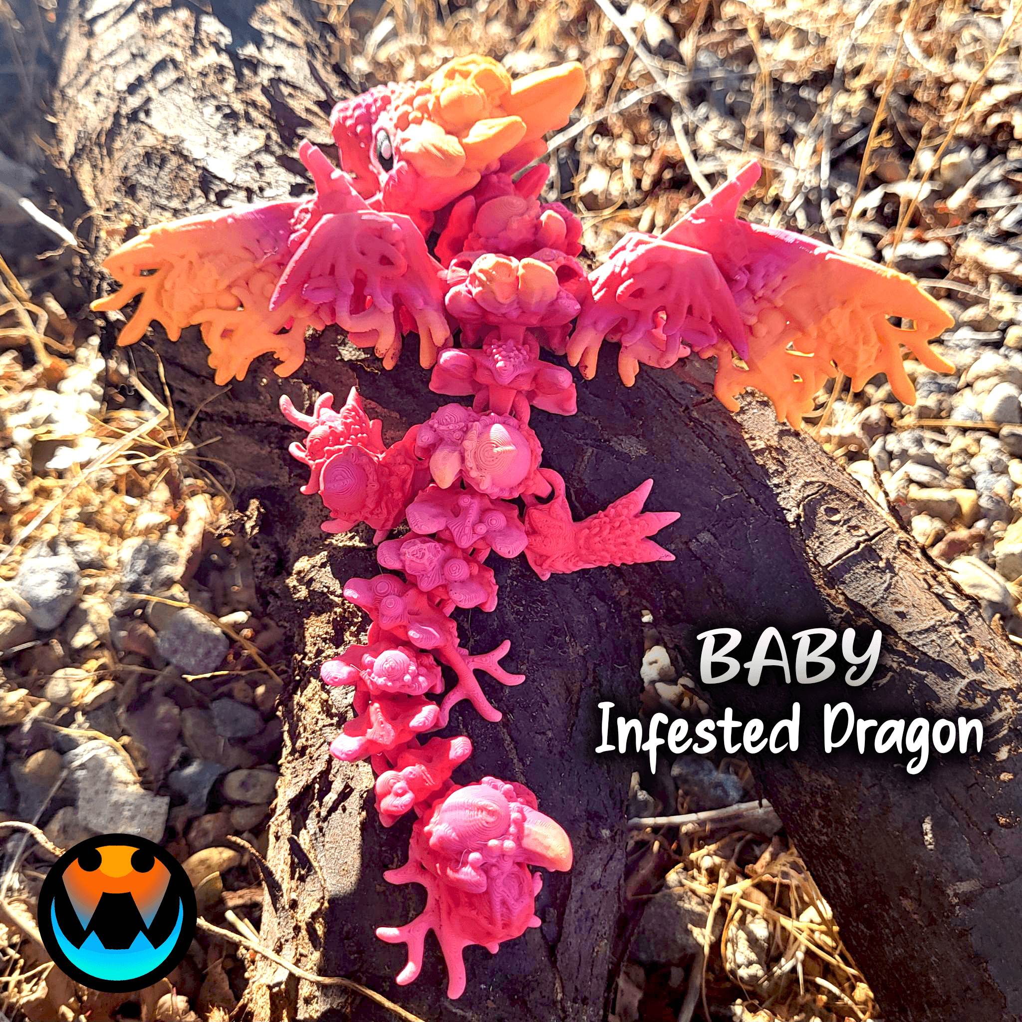 Baby Infested Dragon 3d model