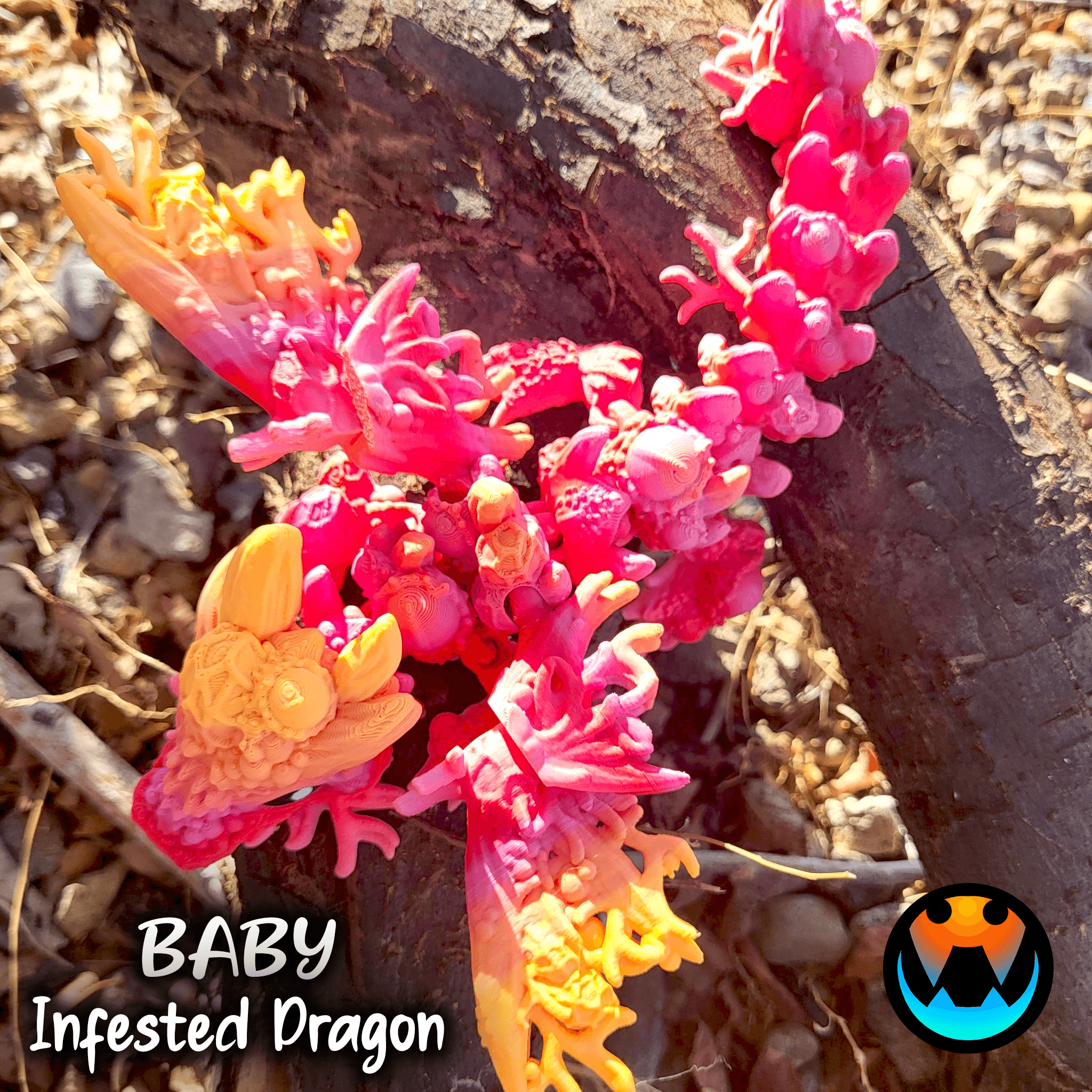 Baby Infested Dragon 3d model
