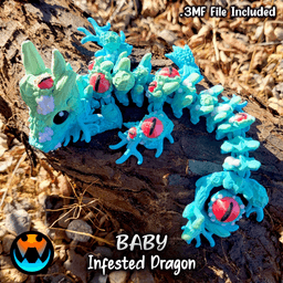 Baby Infested Dragon 3d model