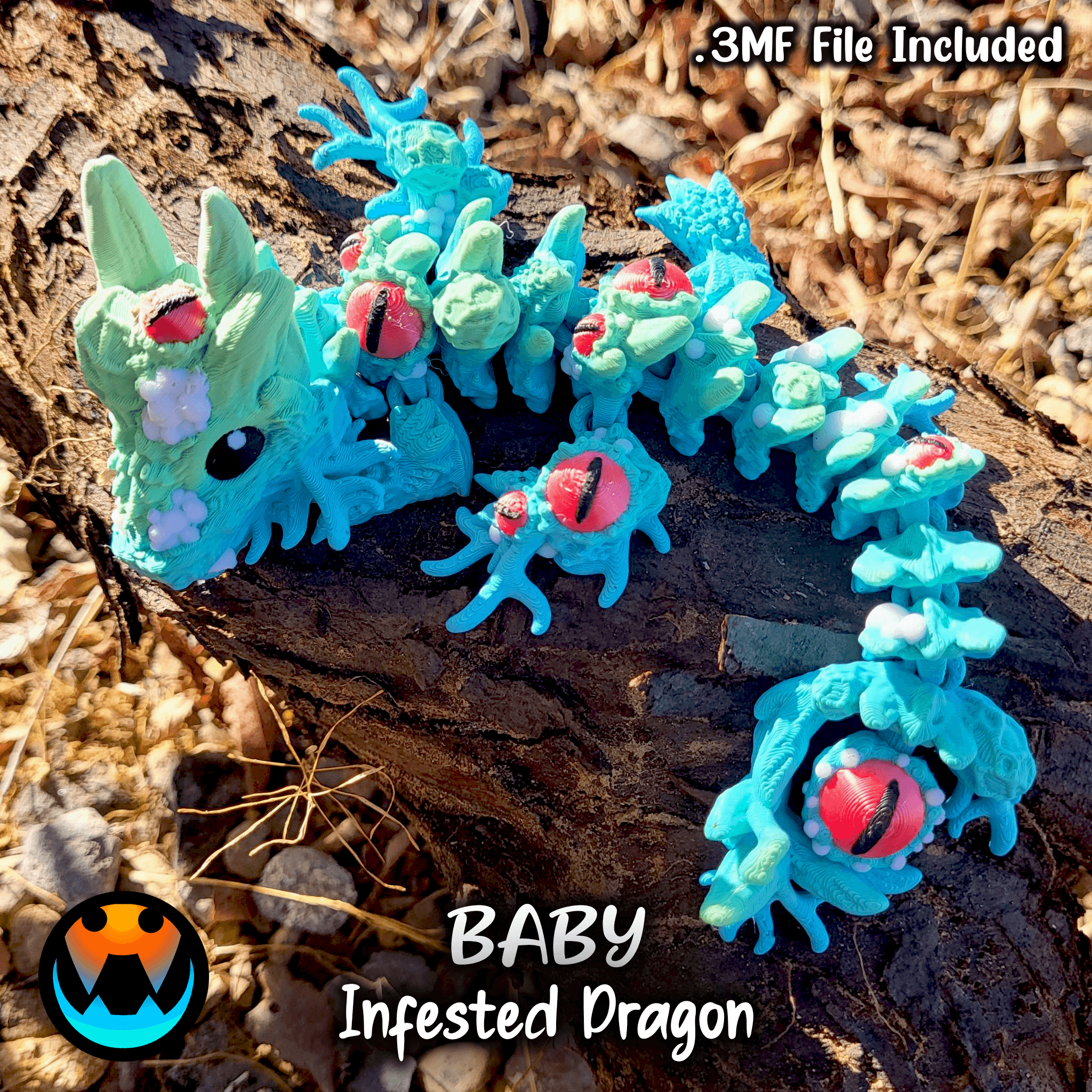 Baby Infested Dragon 3d model