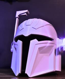 Imperial MK-6: Custom made Mandalorian Helmet STL File (3D Print File) 3d model