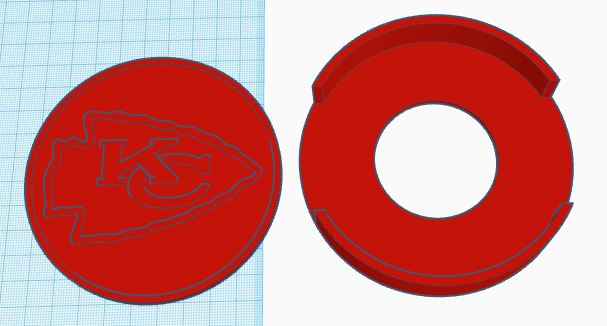 Kansas City Chiefs Drink Coaster with Holder 3d model