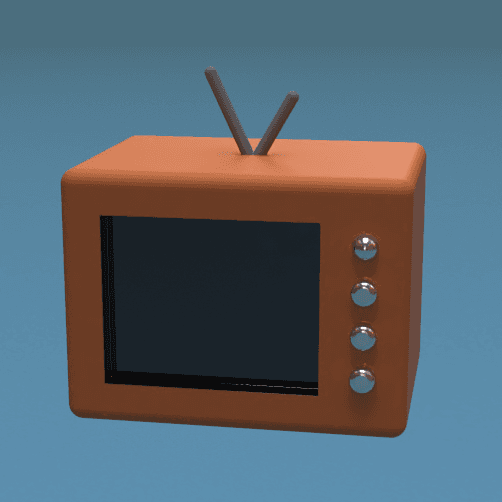 Retro TV Mockup 📺 3d model