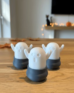 BooFlex III – Trio Ghosts in a Cauldron Clicker 3d model