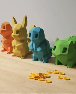 Low-poly Pikachu - Piggy Bank 3d model