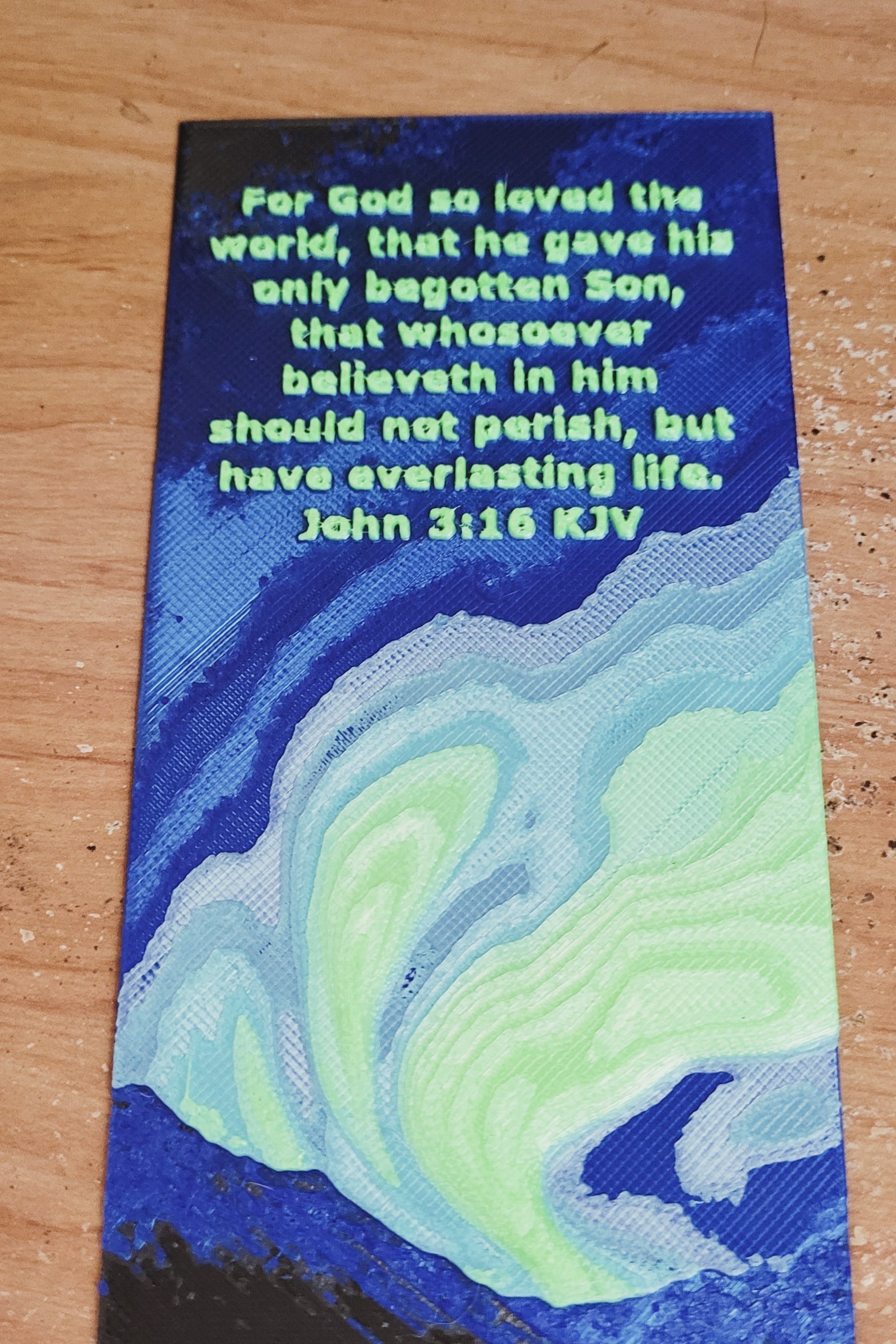 Northern Lights W Scripture Bookmark 3d model