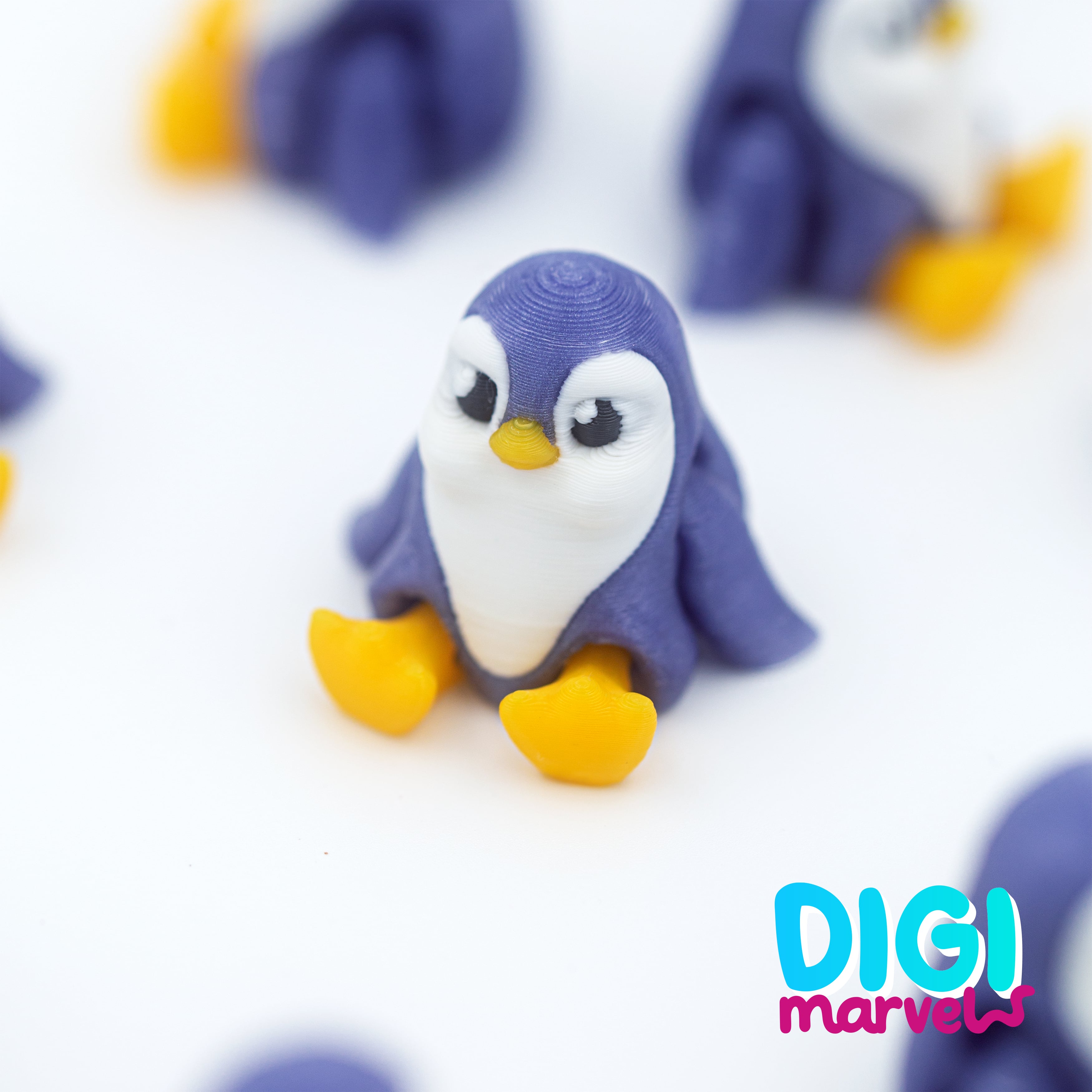 Chilling Penguins + Keychains + Iceberg Display 3d model