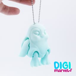 Chilling Penguins + Keychains + Iceberg Display 3d model