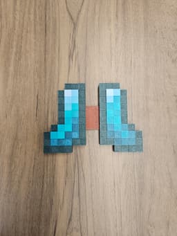 Minecraft Diamond Boots (NO AMS Needed) 3d model