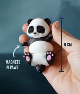 Peng the Flexi Panda - Magnetic Hand-Holding Companion 3d model