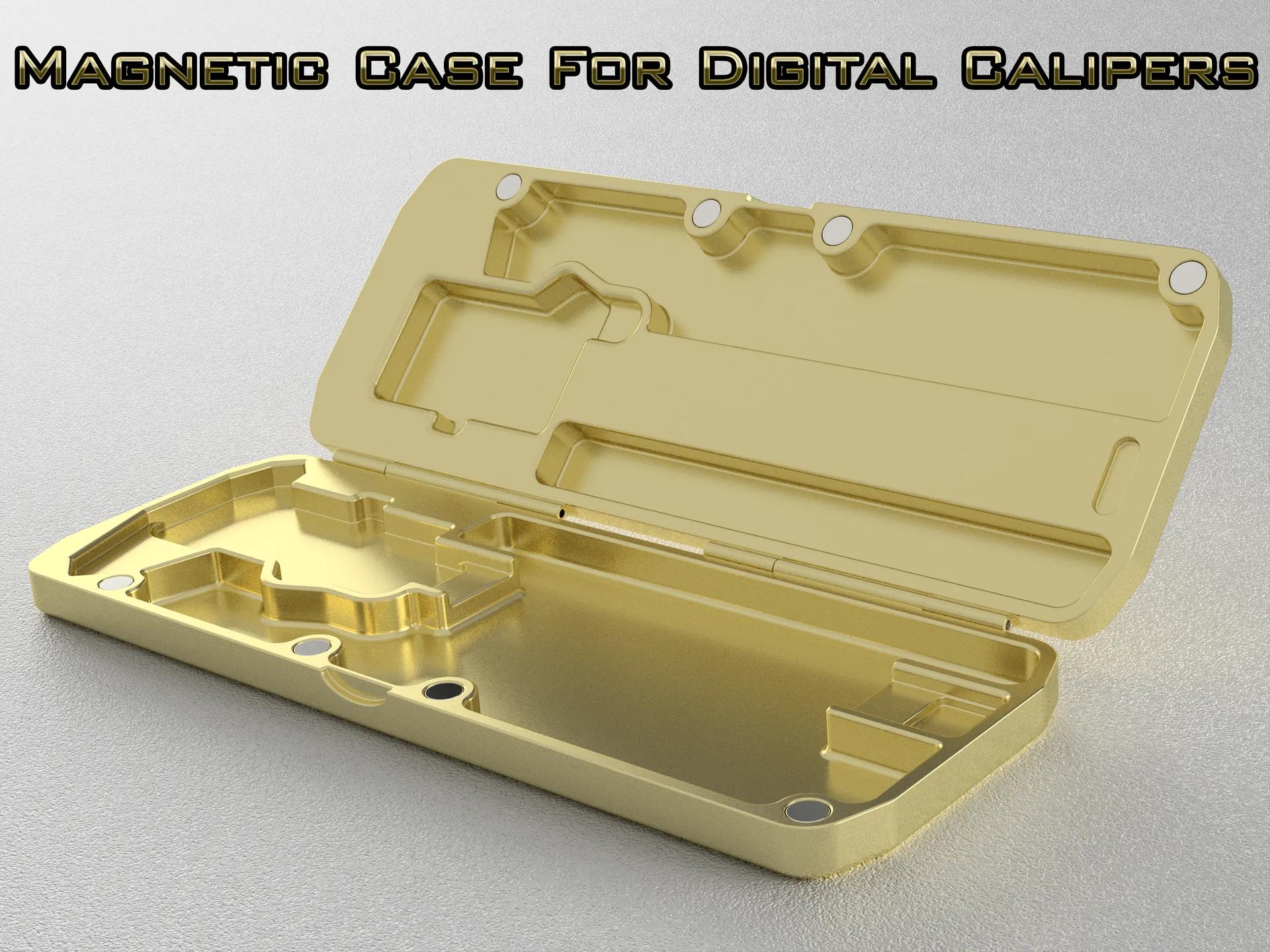 Digital Caliper Case - Magnetic 3d model