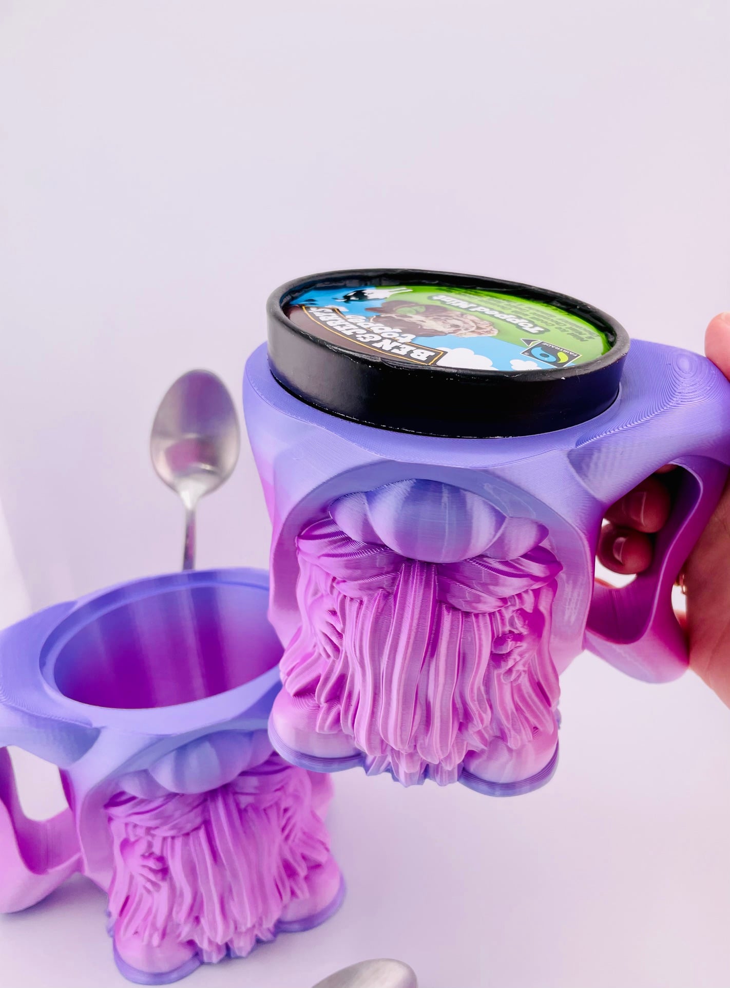 Gnome Ice Cream Pint Holder 3d model