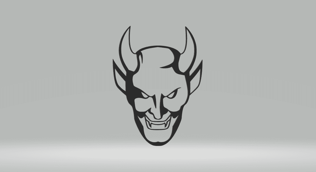 Devil 2D Art Frame.stl 3d model