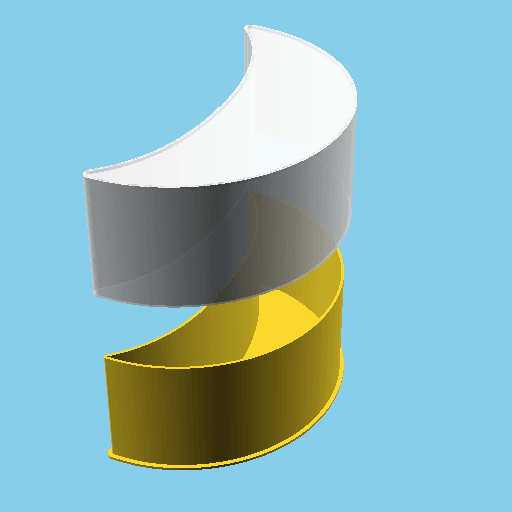 Moon phase 4, nestable box (v1) 3d model
