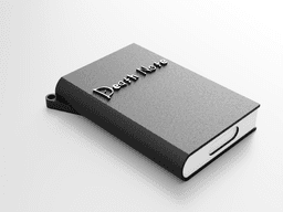 STICKEY NOTE KEYCHAIN - DEATH NOTE 3d model