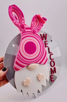 Magnetic Bunny Hat for Gnome Modular Sign 3d model