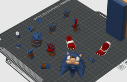 Dark Sonic Warrior Figure 3MF | FanArt Multi-Color | HighDetail 3d model