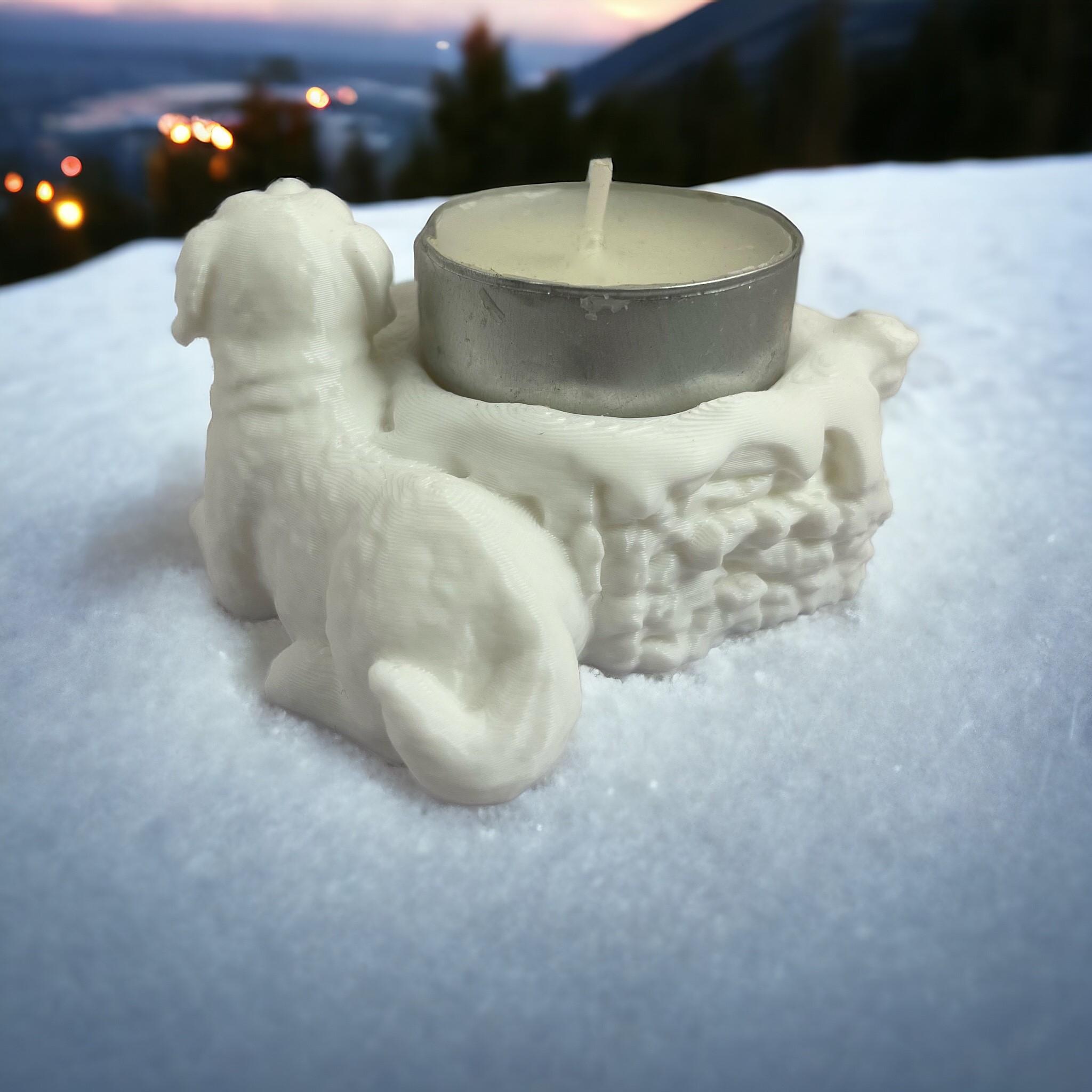 Saint bernard candle holder 3d model