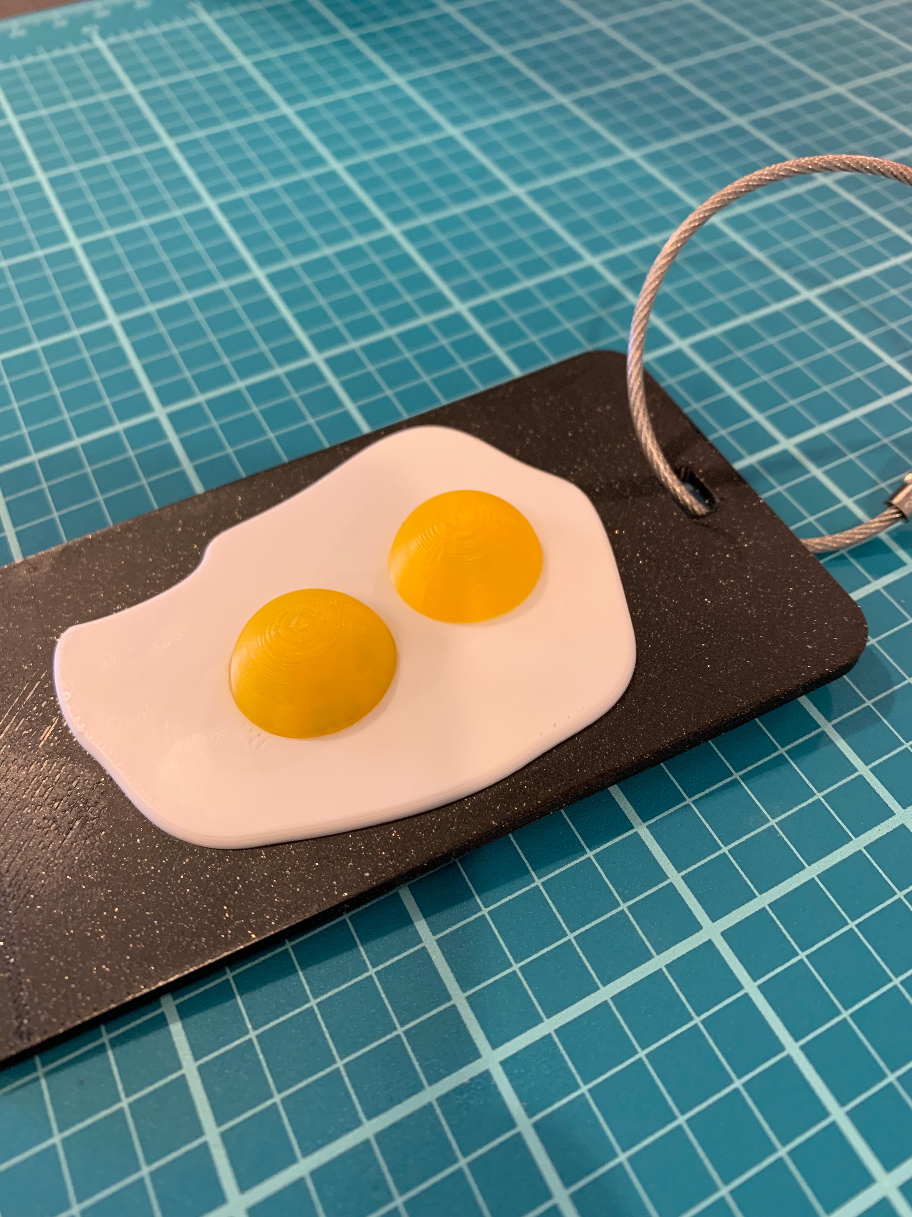 egg luggage tag colored.3mf 3d model