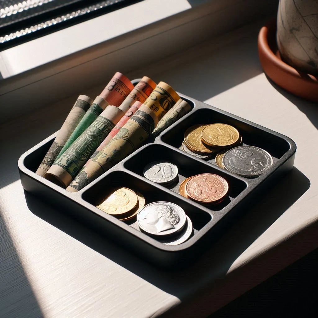 Coin and Banknote Catching Tray 3d model